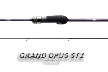 A fishing rod with the words grand opus 5 1 z on it.